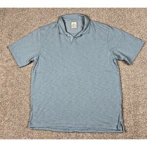 Johnnie O Polo Shirt Mens XL Blue Hanging Out Short Sleeve Cotton‎ Bamboo Casual